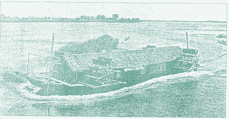 Image: a cotton ship mill in Japan (1880-1933). Source: "water mills in Japan", Kenjiro Kawakami, Transactions TIMS, V, 1982