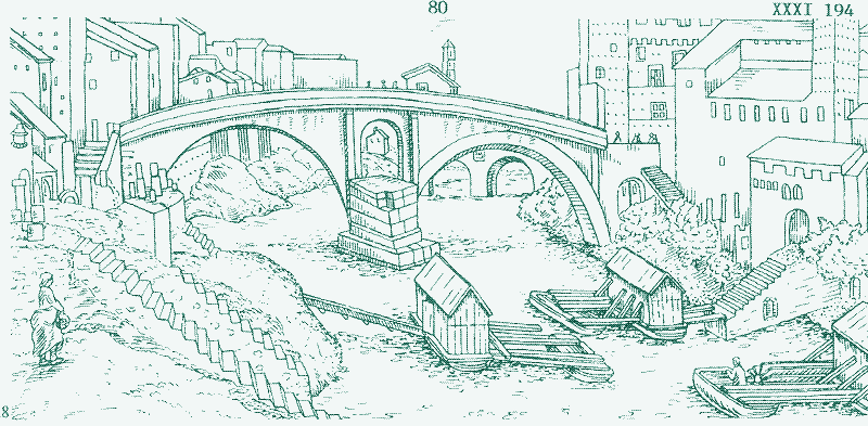 Image: Floating mills in Ancient Rome. Illustration by Dominico Ghirlandaio.