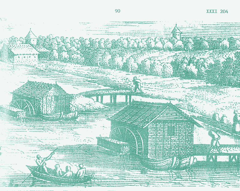 Image: Ship mills, 1600, Johannes Stradanus.